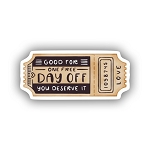 One Free Day Off Coupon Appreciation Sticker (Peel N' Stick)